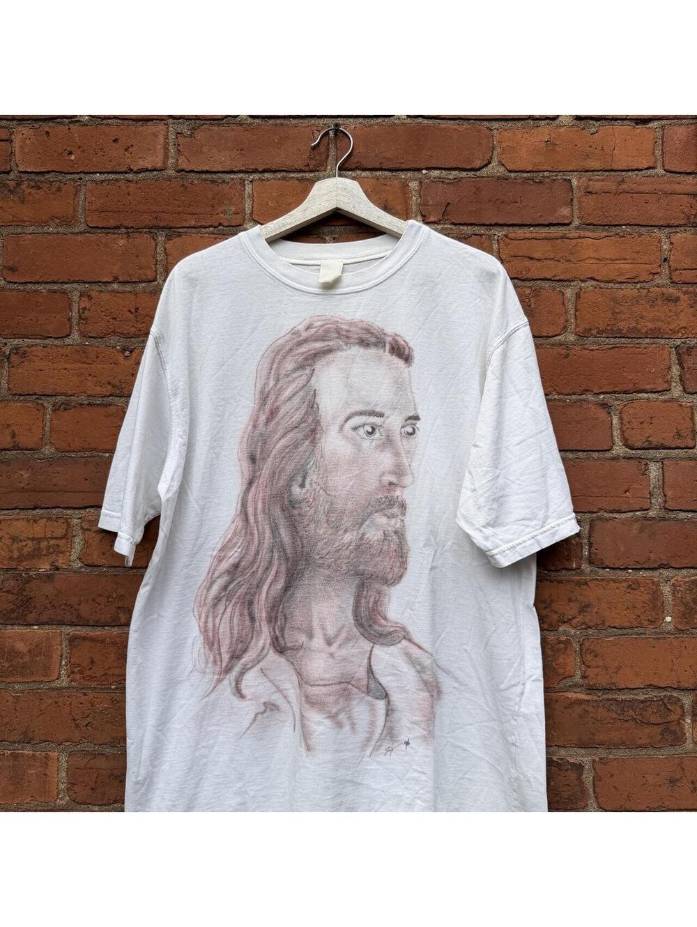 Vintage Jesus Christ art t shirt 90s/00s XL